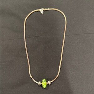 Pandora Elegant Green Beaded Necklace